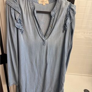 cloth & stone Light Blue Chambray Henley Shirt